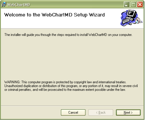 Welcome to the WebChartMD Setup Wizard